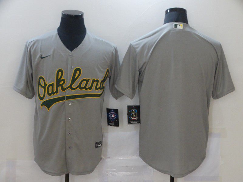 Men Oakland Athletics Blank Grey Game Nike MLB Jerseys